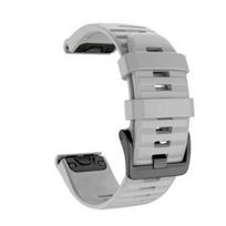 Sports Replacement Straps for Garmin Fenix 8 51mm 47mm 43mm/Fenix 7X 7 7S Pro/Fenix 6X 6 6S Pro 5S 5 5X QuickFit Silicone Band QuickFit 26mm pilka spalva
