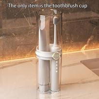 1Pcs Portable Toothbrush Dustproof Cup Bathroom Toothpaste Holder Storage Case Box Organizer Travel Toiletries Storage Cup Transparent brown