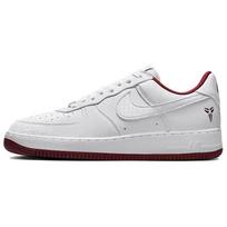 Nike x Kobe Bryant Air Force 1 Abrasion Resistant Abrasion Resistant Low top Skateboard Shoes Unisex White Red IB0018-101 40.5 gray