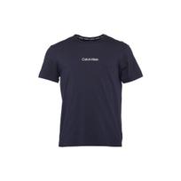 Calvin Klein Letter Print Crew Neck Short Sleeve T-Shirt Men Tops Dark-Blue NM2170E-CHW XL black
