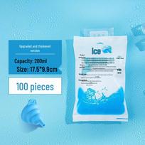 Water-Injected Reusable Ice Pack: Express Delivery, Frozen Freshness for Home, Street Stall, or Commercial Use. white