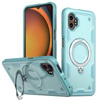 Dėklas Samsung Galaxy Xcover 7 Pro Armor Atsparus smūgiams 360° besisukantis magnetinis metalinis stovas Minkštas TPU rėmelis Kietas plastiko telefono dangtelis Galaxy XCover7 Pro tiffany mėlyna spalva