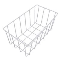 Freezer Storage Basket Refrigerator Divider Organizer Bin Metal Wire Separation Container for Home Use white