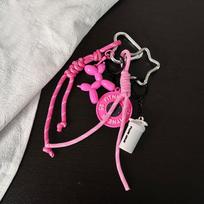 HOT! Fitness Keychain Gym Barbell Key chain Weightlifting Keyring Silicone Weight Plate Gym Gifts Workout Gifts Bag gift rožinė