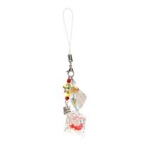 Auksinės žuvytės maišelio raktų pakabukas Unikalus telefono aksesuaras kasdieniam naudojimui Madingas raktų laikiklis Rankų darbo maišelio dekoracija moterims 1 white