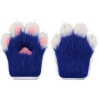 Cats Paws Gloves Animal Costume Props Mittens For Halloween Party Dressingup Masquerades Costume Fursuit Accessory Gloves 5 orange