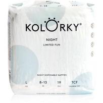 Kolorky Night Limited Fun vienkartinės sauskelnės naktinė priemonė dydis L 8-13 kg 19 vnt.
