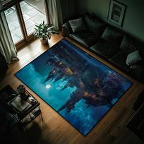 Game H-Hogwarts Legacy Small Carpet Bedside Kitchen Bath Living Home House Bedroom Floor Mat Doormat Rug Decoration SJR40x60CM blue