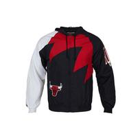 Mitchell & Ness Shark Tooth Chicago Bulls Jacket 'Black Red' Men's BA57PH-CBU-K-FLR S red