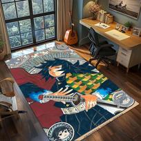 Nezuko Kamado Demon Slayer Carpet for Living Room Bedroom Home Decor Cool Movie Mat Play Floor Mat 60x90cm black