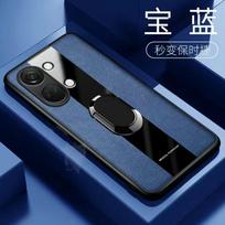 Magnetic Ring Phone Case For OnePlus Nord 3 5G Luxury Leather Cover For One Plus Nord3 Stylish Capa Silicone Shockproof Bumper OnePlus Nord 3 5G mėlyna