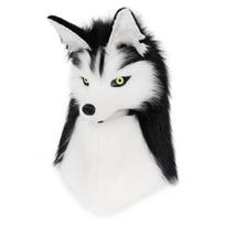 Pliušinė Vilko Galvos Cosplay Kaukė Komiksų Konui juoda