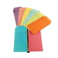 1 Set 12 Colors Budget Envelope Binder, Cash Organizer Envelopes for Budgeting, A6 6-Ring Money Planner Envelope Binder for Cash Saving 1 Set orange