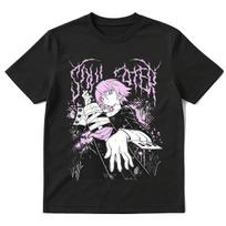 Soul Eater Crona Anime T Shirts Men's Women Clothing Fashion Harajuku Oversized T-shirt 100% Cotton Casual Short Sleeve T-shirts S gray