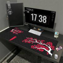 Sakura 1000x500mm XXL Lock Edge Mouse Pad Large Size Gaming Table Mat Non-slip Mice Mat Beast Desk Pad For Gift Mouse Pad HD DIY 30cmx60cm(11.8x23.6inch) black