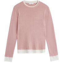 INMAN Faux Two-Piece Color-Block Knitted Sweater M