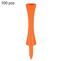 100 vnt./rinkinys Plastikiniai golfo kuoliukai Atsparūs dilimui Stabilūs Kūrybiški 70 mm Oranžiniai Plastikiniai Golfo Kuoliukai Sporto įrenginiai namams oranžinė