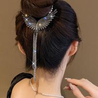 Tassel Hairpin Bun Head Fixing Clip Hairpin Bun Buckle One Size black