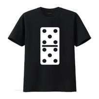 Double Five Dominoes Halloween Costume 5 Domino Game T Shirt vintage Washed homme Stretched Casual Soft Slightly S