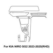 Iš anksto supjaustyta PPF apsauginė plėvelė Kia Niro SG2 2026 2026 Skaidri TPU Navigacijos, pavarų svirties, centrinės konsolės dangtelio priedai white