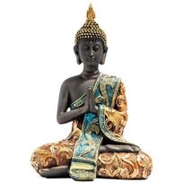Budos statula Tailandas Skulptūra Derva Rankų darbo Budizmas Hinduizmas Feng Šui Figūrėlė Meditacija Namų Dekoro Ornamentas black