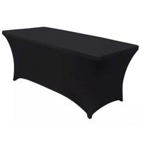 Elastinga stalo staltiesė (užvalkalas) cateringiniam stalui, juoda, 180 × 75 × 74 cm, GB372.