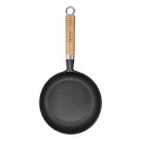 Telssida Cast Iron Small Frying Pan, Flat Bottom Pan, Egg Pan, Steak Pan,Uncoated Wrought Iron Pan, Mini Breakfast Pan juoda
