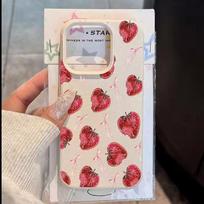 For Samsung A05S A06 A07 A15 A16 A17 A26 A36 A56 A35 A55 A53 A54 S23 S24 S25Ultra Cute Cartoon Puppy Strawberry Bow Soft Case Samsung A34