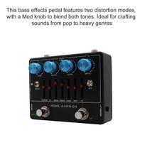 Bass Preamp Pedal 6 Band Graphic EQ Effect Pedal with Headphone Out and Aux In for Bass black
