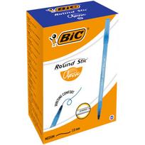 Bic Round Stick Classic Ballpoint Pen Blue 60 Pcs