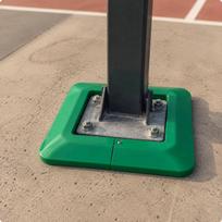 Square Pole Pad Basketball Hoop Base Cover Easy to Install Stand for Outdoor Court Grn Square 180 Iron black