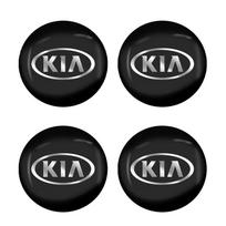 4 vnt. 56/60 mm automobilio ratlankio centriniai dangteliai su logotipu, aksesuarai Kia Cerato juoda