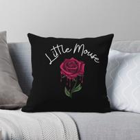 Haunting Adeline Little Mouse Square Pillowcase Polyester Linen Velvet Printed Zip Decor Car Cushion Cover 30X30CM black
