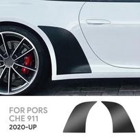 TPU Dažų Apsaugos Plėvelė Porsche 911 2020-2025 Priekinių ir Galinių Durų Trikampiams Skydeliams, Dūminės ir Skaidrios Parinktys smoked-2pcs / For Porsche911 2 juoda