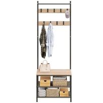 Drabužių, batų ir striukų pakaba, šviesiai ruda, stovinti, loft stiliaus