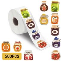 500PCS Jam jar Roll Adhesive Sticker Motorcycle Skateboard Art Coffee Living Luggage Phone Cool Waterproof Phone Laptop Decals gray