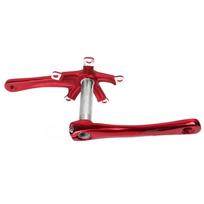 VIARON Bike Crank Arm Aluminium Alloy 130mm BCD Folding Road Bike Hollow Bottom Bracket CranksetRed raudona