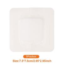 5PC Portable Hydrocolloid Adhesive Dressing Wound Dressing Self Adhesive Breathable Ultra Thin Waterproof Bedsore Heal Pad Patch white
