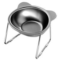 Elevated Dog Bowls Proof Deck Raised Stand with Stainless Steel Dog Food and Water Bowls Licking Plate for Cast Small Large Dogs
