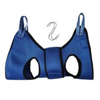 Pet Grooming Hammock Breathable Mesh Dog Grooming Sling Cat Restraint Hammock with Security Strap for Small Medium Dogs Cats Nail Trimming XS mėlyna
