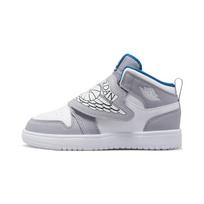 Jordan Air Jordan 1 Mid top Children's Basketball Shoes Gray Blue Children Aged 3 7 Years Old BQ7197-014 28 gray
