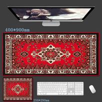 Persian Mouse Pad Large Xxl Big Office Carpet Mouse Mats Gamer Rug Desk Accessories Computer Table Pads Company Speed Extended 290X250X2mm red