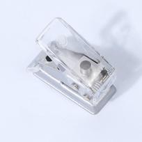 1PC mini single hole puncher DIY circular hole manual loose leaf paper 6mm punching machine student office stationery (transparent,1)