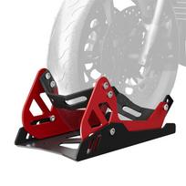 Motorcycle Trailer Heavy-Duty Iron Front Wheel Stand Wheel Chock Upright For Mount Trailer Rack Parking Fixed Frame Dirt Bike gray