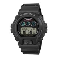 Casio Apyrankinis laikrodis G-Shock Radijo bangomis maitinamas Saulės energija GW-6900U-1JF Vyriškas Juodas gray