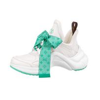 LOUIS VUITTON Archlight 1.0 Sneakers 'White With Green Monogram Ribbon' Women's 1AB42Z 39 white