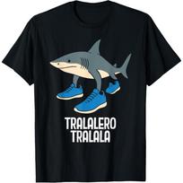 Tralalero Tralala Italian Brainrot Funny Meme T-Shirt S juoda