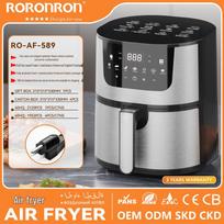 7L Smart Touch Air Fryer Oven, 110V-220V, Large Capacity for Home Use gray