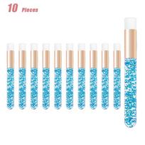 30Pcs/Set Crystal Pink Lash Shampoo Brushes Eyelash Extension Cleansing Brush Nose Pore Cleaning Brush Blackhead Removing Tool blue