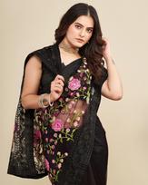 New Launch – Party Wear Soft Net Saree brown